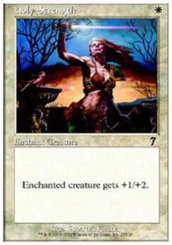 MTG magic cards 1x Holy Strength - Foil 7th Edition NM-Mint, English - Image 1