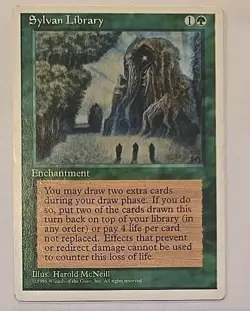 Sylvan Library MTG Core Set 4th Edition Regular LP - Image 1