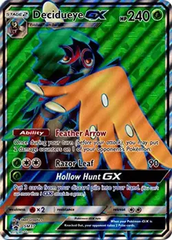 POKEMON BLACK STAR PROMO DECIDUEYE GX SM37 HOLO FOIL NM (NEAR MINT) - Image 1