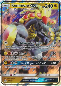 Pokemon Kommo-O GX SM71 Ultra Rare Black Star Promo Card NM/M (Normal Size) - Image 1