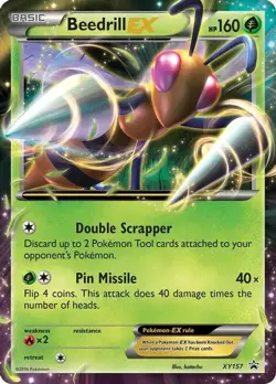 POKEMON BLACK STAR PROMO BEEDRILL EX XY157 NM (NEAR MINT) - Image 1