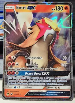 POKEMON BLACK STAR PROMO ENTEI GX #10a HOLO FOIL NEAR MINT (NM) - Image 1