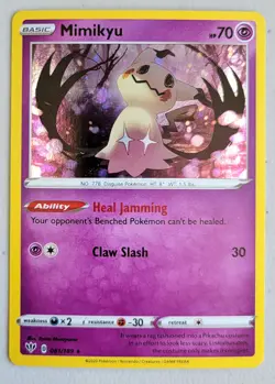 POKEMON BLACK STAR PROMO MIMIKYU #081/189 COSMOS HOLO NEAR MINT NM - Image 1