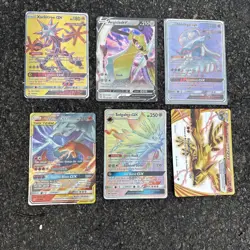 Lot Of 6 Legendary Pokemon Shimmer Cards Pretty Decent Condition Holo Rare - Image 1