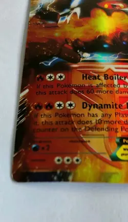 NM Pokemon Heatran EX Black & White Plasma Freeze Holo Ultra Rare 13/116 (2013) - Image 3