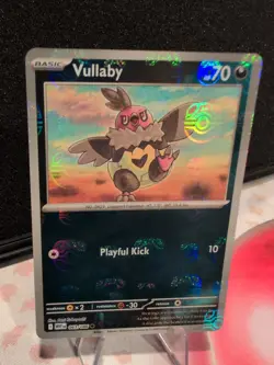 Tcg Pokemon Vullaby (Master Ball Pattern) 063/086 Sv: White Flare Holo NM 🔥 - Image 1