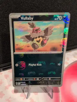 Tcg Pokemon Vullaby (Master Ball Pattern) 063/086 Sv: White Flare Holo NM 🔥 - Image 2