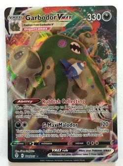 2021 Pokemon TCG Garbodor VMAX Evolving Skies 101/203 Holo Ultra Rare NM - Image 1