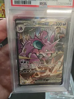 2025 POKEMON DRI EN-DESTINED RIVALS #233 TEAM ROCKET'S NIDOKING EX PSA 10 GEM MT - Image 2