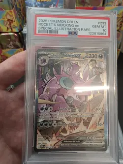 2025 POKEMON DRI EN-DESTINED RIVALS #233 TEAM ROCKET'S NIDOKING EX PSA 10 GEM MT - Image 4
