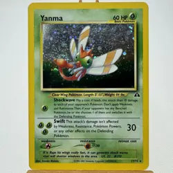 Pokemon TCG Card English Unlimited Neo Discovery Yanma 17/75 Holo Rare LP🌀 - Image 1