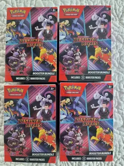 Pokemon Destined Rivals Booster Bundles Lot Of 4 New Sealed - Image 1