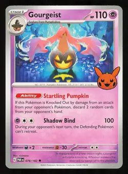 Gourgeist 078/182 Near Mint Pokemon TCG 2024 Trick Or Trade Paradox Rift PAR - Image 1