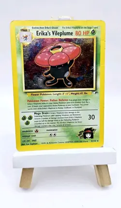 Pokemon Cards: Gym Heroes Rare Holo: Erika's Vileplume 5/132 LP - Image 1