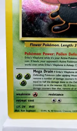 Pokemon Cards: Gym Heroes Rare Holo: Erika's Vileplume 5/132 LP - Image 5