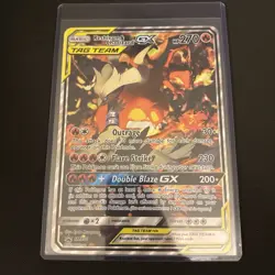Pokemon Reshiram & Charizard GX SM201 Tag Team Promo Holo Jumbo Card - Image 1