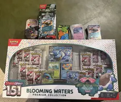 Pokemon Sealed 151 Blooming Waters Lot With Unova Tin And Miscellaneous Cards￼ - Image 1