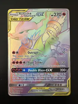 Pokemon TCG Sun & Moon Unbroken Bonds Reshiram & Charizard Gx Hyper 217/214 Mint - Image 1
