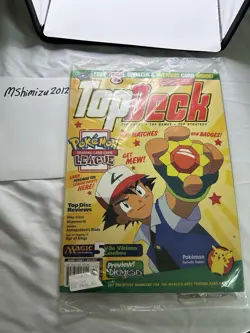 VINTAGE 2000 "TOP DECK" POKEMON MAGAZINE WITH Fossil Set BOOSTER PACK Lapras - Image 1