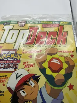 VINTAGE 2000 "TOP DECK" POKEMON MAGAZINE WITH Fossil Set BOOSTER PACK Lapras - Image 3