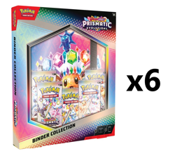 SEALED CASE! 6x Binder Collection SV8.5 Prismatic Evolutions Pokemon TCG - Image 1