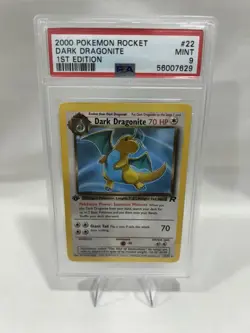 PSA 9 MINT Dark Dragonite Non Holo 1st Edition 2000 Pokemon Rocket 22/82 - Image 1