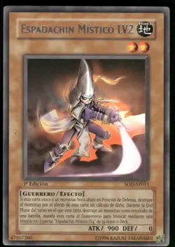Yu-Gi-Oh! TCG Espadachin Mistico LV2 Rare Regular 1st Edition - Image 1