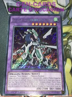 OCCASION Carte Yu Gi Oh DRAGON DU VORTEX AUX YEUX IMPAIRS DOCS-FR045 1ere EC - Image 1