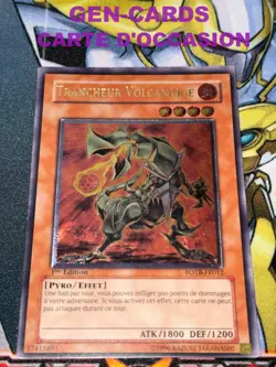 CARTE Yu Gi Oh TRANCHEUR VOLCANIQUE FOTB-FR012 ULTIMATE 1ere edition GOOD - Image 1