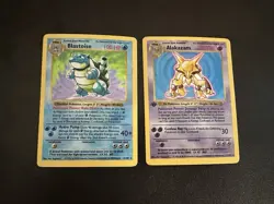 Blastoise & Alakazam Pokemon Cards Holographic Vintage 1990s Collection - Image 1