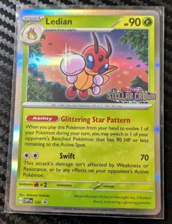 Ledian 133 Stellar Crown Promo Holo Pokemon Card NM Condition - Image 1
