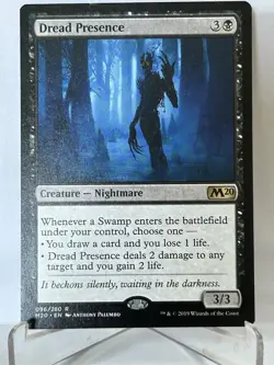 Dread Presence, M20 Magic 2020 Core Set, NM, Magic the Gathering MTG - Image 1