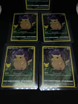 2021 Pokemon Celebrations Pikachu Full Art #005/025 - 5 Card Lot - Image 2