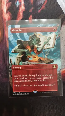 MTG magic - Gamble - Borderless - NM - Dominaria Remastered DMR - MTG ENG x1 - Image 1