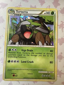 Torterra 10/95 Cracked Ice Holo HGSS Unleashed Rare Pokemon Card - NM - Image 2