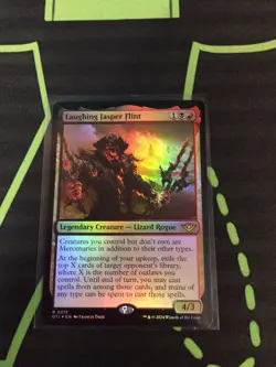 MTG Magic The Gathering Laughing Jasper Flint Foil OTJ Rogue Rakdos Commander - Image 1
