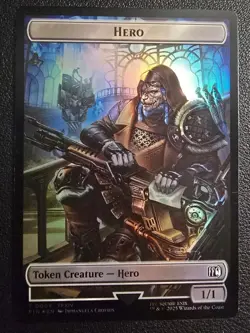 MTG Hero (0004) Wizard (0015) Double-Sided Token Final Fantasy Foil - Image 1