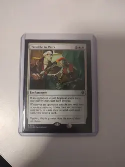 MTG Trouble in Pairs Murders at Karlov Manor Commander Card 0015 Regular Rare - Image 1