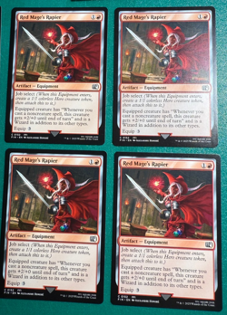 Magic the Gathering MTG Red Mage's Rapier x4 Cards NM/M Final Fantasy - Image 1