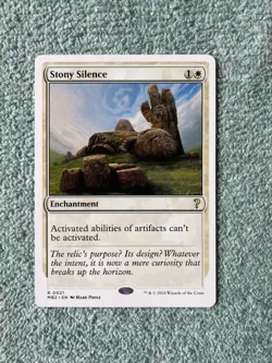 MTG Stony Silence NM White Border Mystery Booster 2 R 0021 MB2 EDH Magic - Image 1
