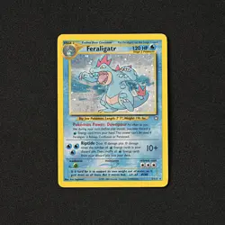 2000 Pokemon Neo Genesis Feraligatr 5/111 Holo SWIRL LP - Image 1