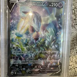 2021 Pokemon Sword & Shield Chilling Reign #168 Galarian Rapidash V PSA 9 - Image 3