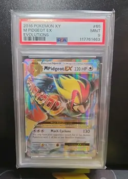Pokemon 2016 XY Evolutions M Pidgeot EX holo #65/108 Mint PSA 9 - Image 1