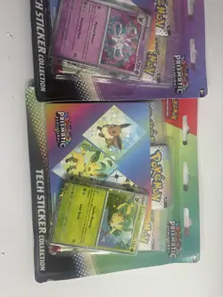 LOT OF 3 - Pokemon TCG Prismatic Evolutions Tech Sticker Collection - Image 2