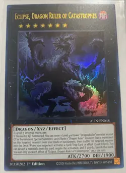Eclipse, Dragon Ruler Of Catastrophes Ultra Rare 1st Edition ALIN-EN048 Yugioh - Image 1
