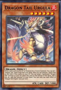 Yugioh Dracotail Urgula JUSH-EN004 1st Edition Rare NM Presale - Image 1