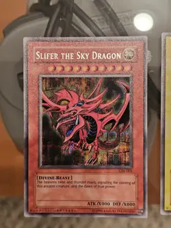 Yugioh Egyptian God Card Set GBI-001 002 003 Secret Rare VLP Slifer Obelisk Ra - Image 2