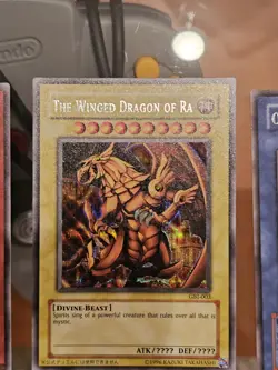 Yugioh Egyptian God Card Set GBI-001 002 003 Secret Rare VLP Slifer Obelisk Ra - Image 3
