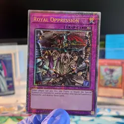 Yugioh RA04-EN120 Royal Oppression (QCSR) GEM QUALITY NM 1st Ed 25th Stamp - Image 1