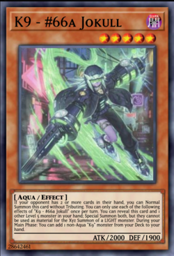 Yugioh K9 - #66a Jokull JUSH-EN032 1st Edition Rare NM Presale - Image 1